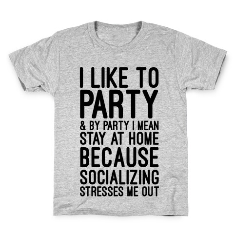 Socializing Stresses Me Out Kids T-Shirt