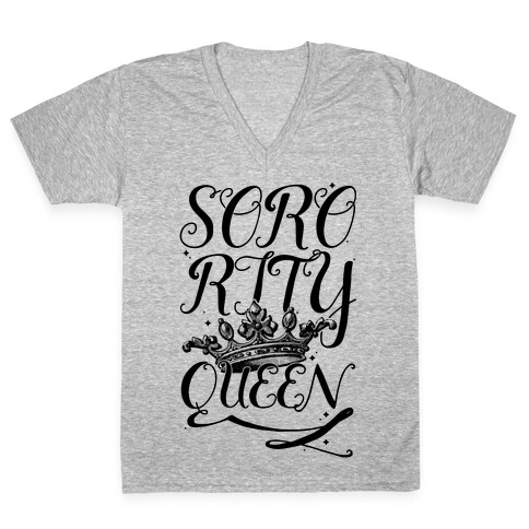 Sorority Queen V-Neck Tee Shirt