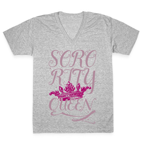 Sorority Queen V-Neck Tee Shirt