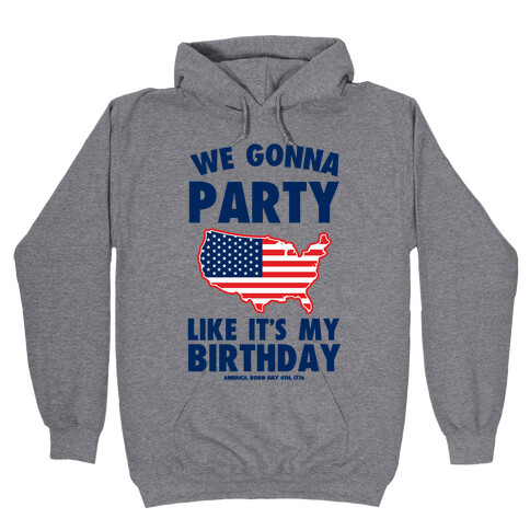 We Gonna Party Like it's My Birthday (America) Hooded Sweatshirt