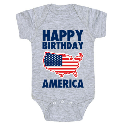 Happy Birthday America Baby One-Piece