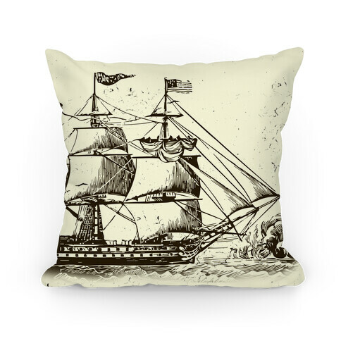 Vintage Ship Pillow