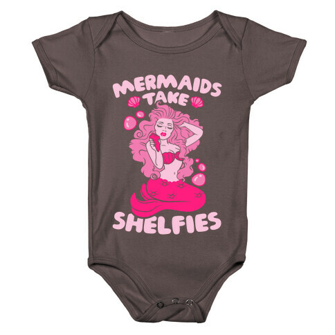 Mermaids Take Shelfies Baby One-Piece