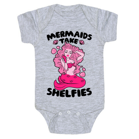 Mermaids Take Shelfies Baby One-Piece