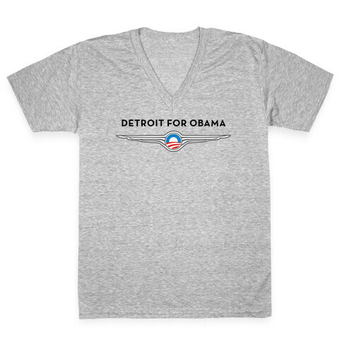 Detroit for Obama V-Neck Tee Shirt