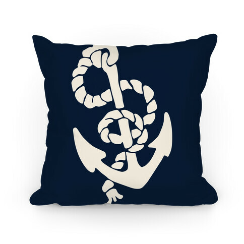 Large Anchor (Navy) Pillow