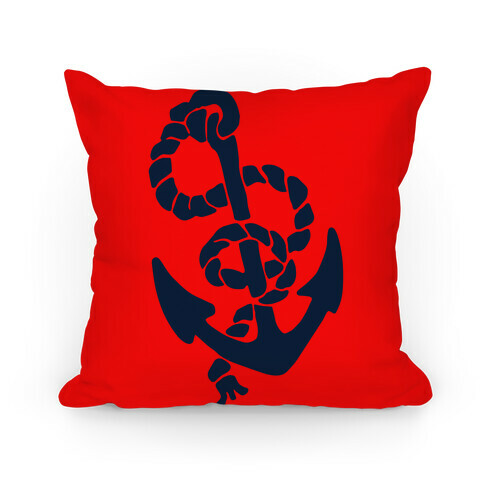 Large Anchor (Red) Pillow