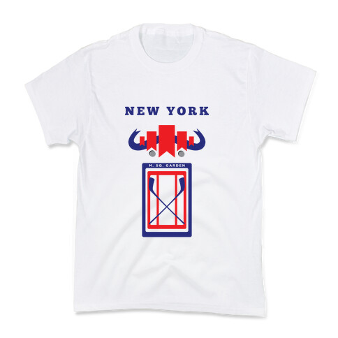 New York Stadium Hockey Fan Kids T-Shirt
