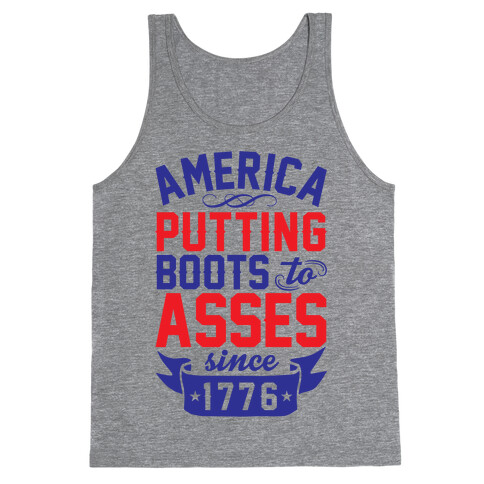 America Putting Boots To Asses Tank Top
