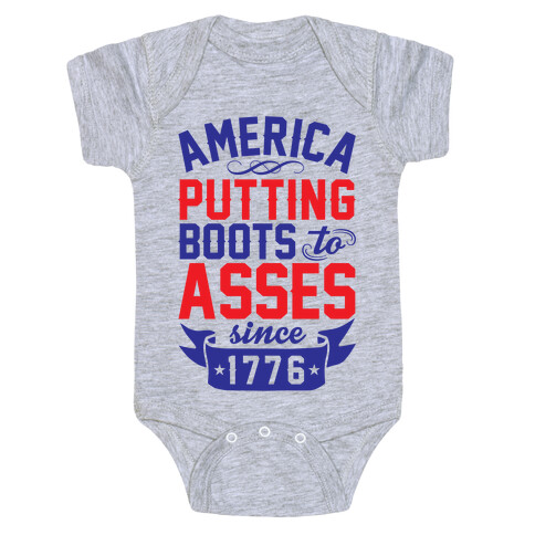 America Putting Boots To Asses Baby One-Piece