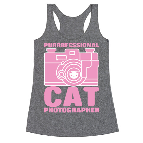 Professional Cat Photographer Racerback Tank Top