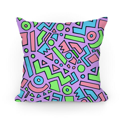 90's Surfer Pattern (Purple) Pillow