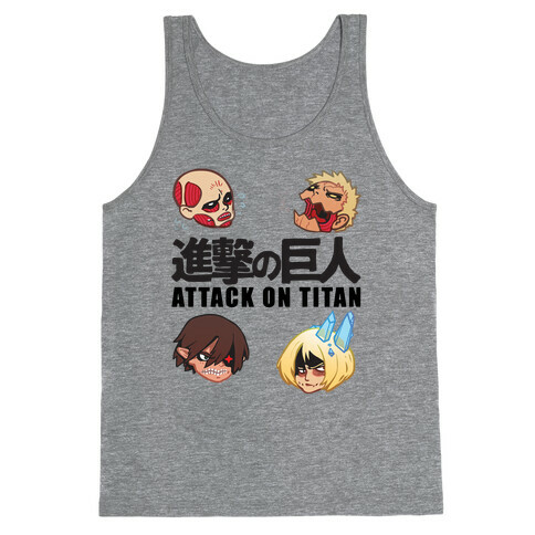 Attack On Titan Heads Tank Top