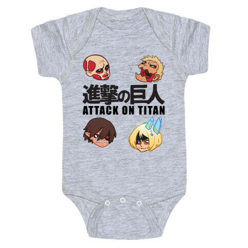 Attack On Titan Heads Baby One-Piece