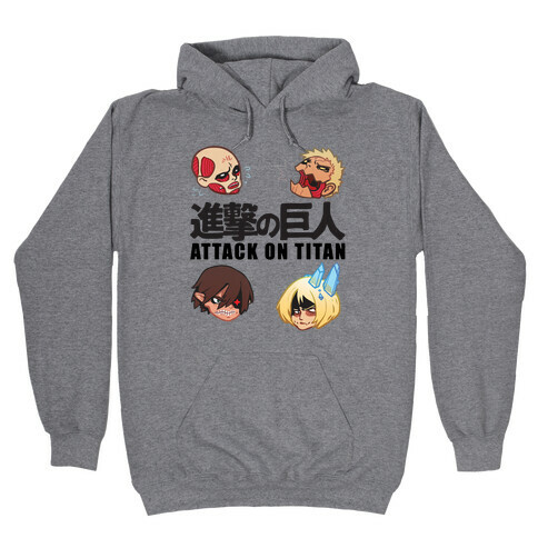 Attack On Titan Heads Hooded Sweatshirt