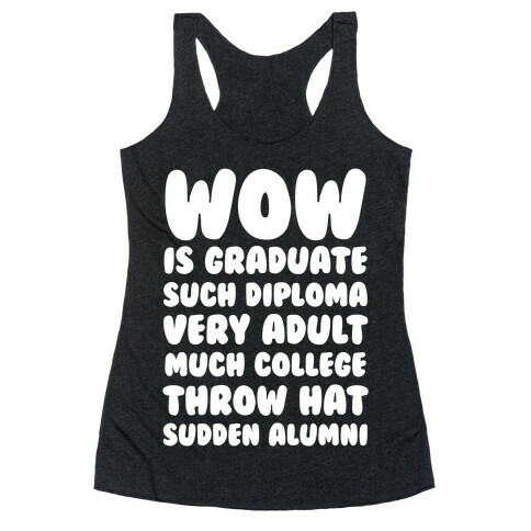 Wow Graduation Racerback Tank Top