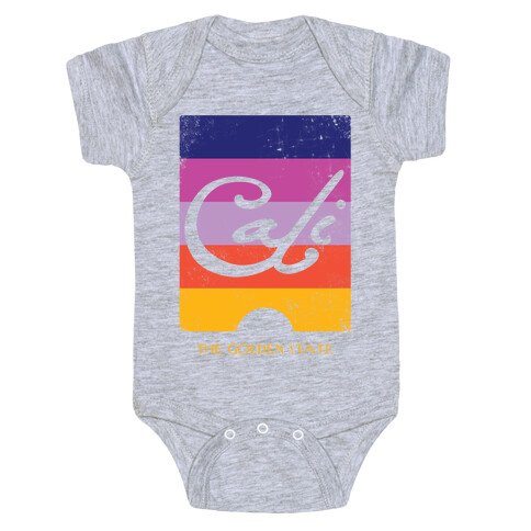 California - Sunset (Vintage) Baby One-Piece