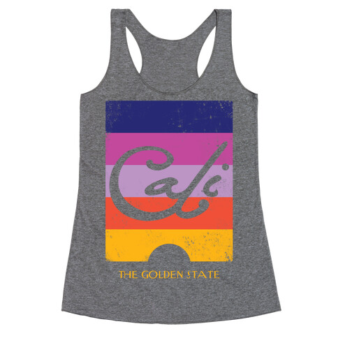 California - Sunset (Vintage) Racerback Tank Top