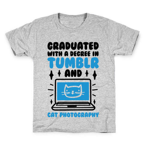 Graduated With A Degree In Tumblr And Cat Photography Kids T-Shirt