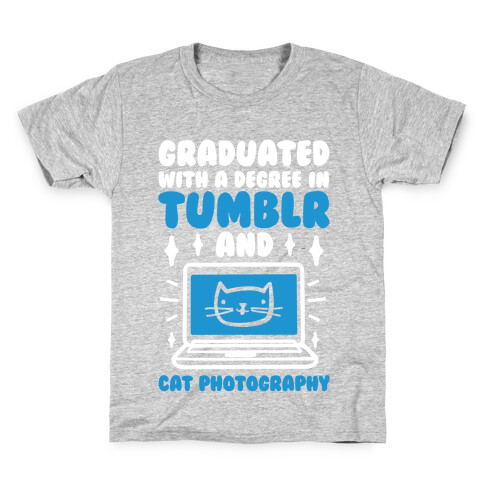 Graduated With A Degree In Tumblr And Cat Photography Kids T-Shirt