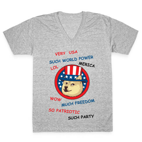 American Doge V-Neck Tee Shirt