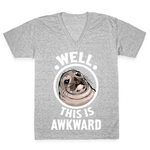 Well, This is Awkward. V-Neck Tee Shirt