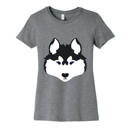 Siberian Husky Face Womens T-Shirt