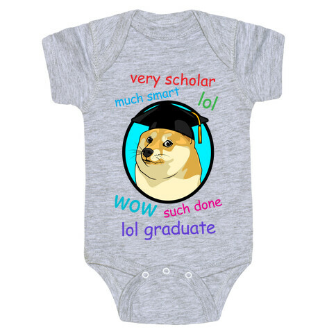 Doge Graduate Baby One-Piece