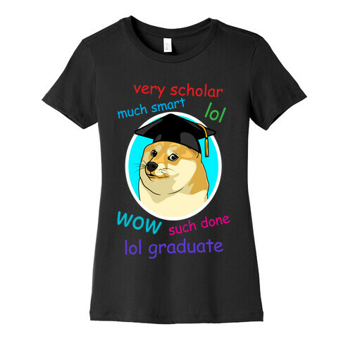 Doge Graduate Womens T-Shirt