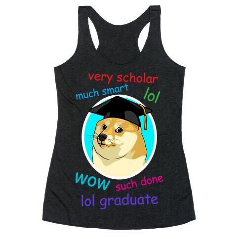 Doge Graduate Racerback Tank Top