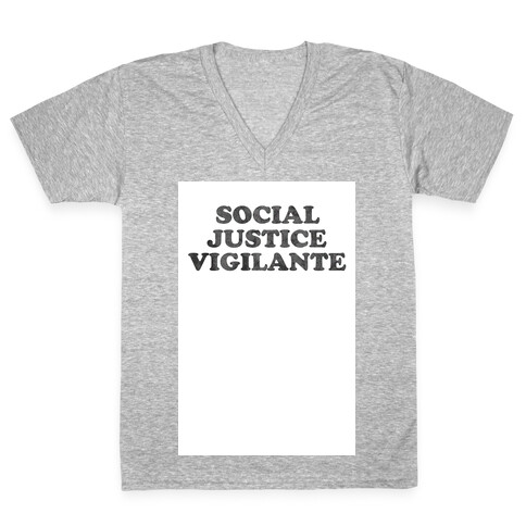 Social Justice Vigilante V-Neck Tee Shirt