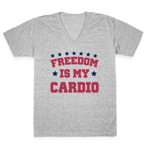 Freedom Is My Cardio V-Neck Tee Shirt