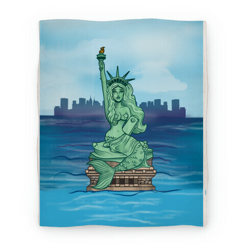 Statue of Liberty Mermaid Blanket