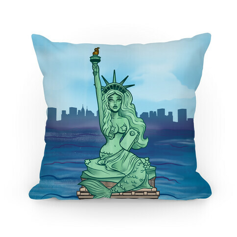 Statue of Liberty Mermaid Pillow