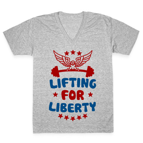 Lifting For Liberty V-Neck Tee Shirt