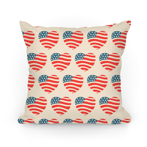 American Heart Pattern Pillow