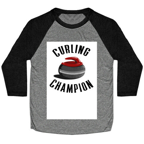 Curling Champion Baseball Tee