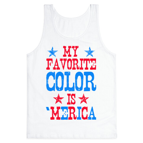 My Favorite Color is 'Merica! Tank Top