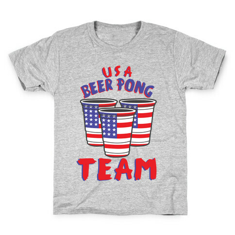 USA Beer Pong Team Kids T-Shirt