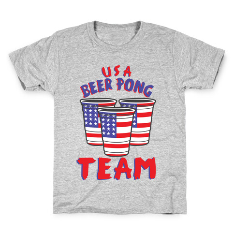 USA Beer Pong Team Kids T-Shirt