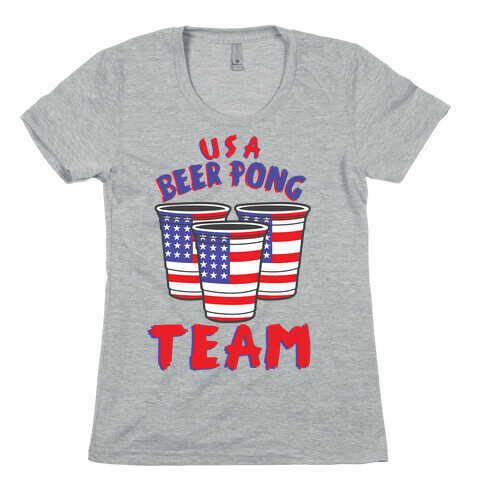 USA Beer Pong Team Womens T-Shirt