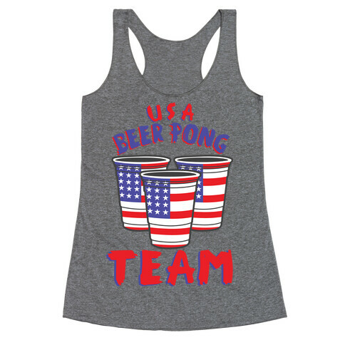 USA Beer Pong Team Racerback Tank Top