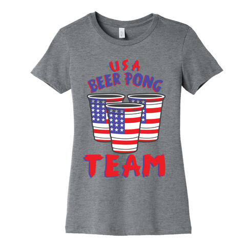 USA Beer Pong Team Womens T-Shirt