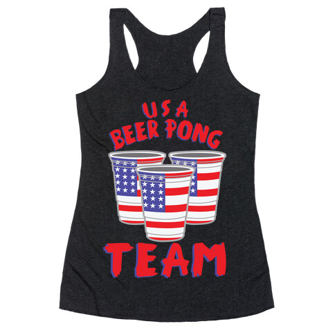 USA Beer Pong Team Racerback Tank Top