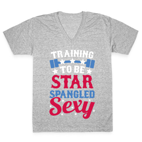 Training To Be Star Spangled Sexy V-Neck Tee Shirt