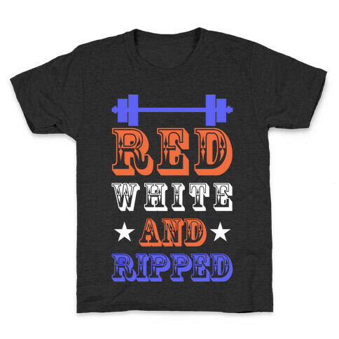 Red White and Ripped Kids T-Shirt