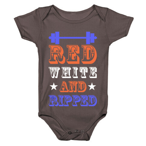 Red White and Ripped Baby One-Piece