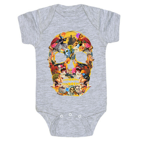 Vintage Skull (Long Sleeve) Baby One-Piece