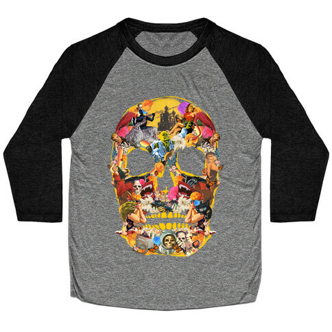 Vintage Skull (Long Sleeve) Baseball Tee