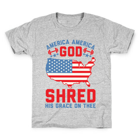 America America God Shred His Grace On Thee Kids T-Shirt